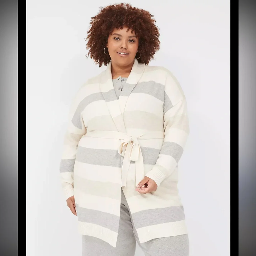 Long Sleeve Belted Cardigan - Picture 1 of 3